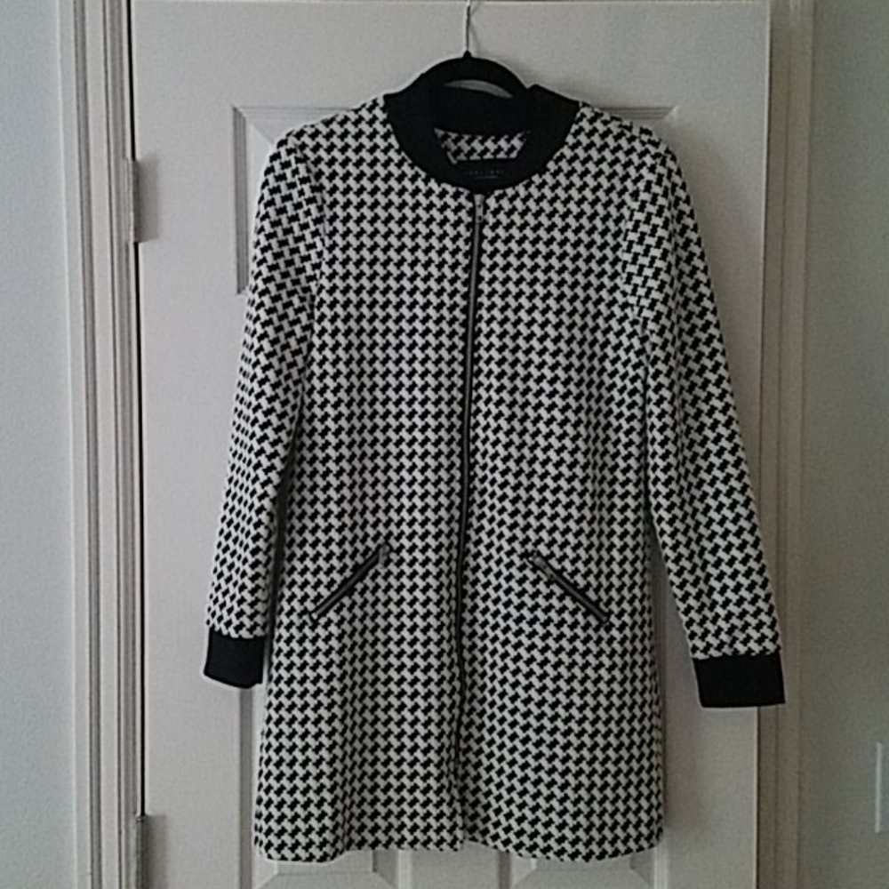 Sanctuary Fitted Houndstooth City Coat